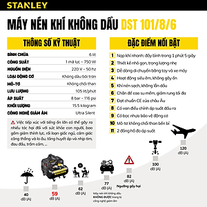 Máy nén khí không dầu 6L Stanley Fatmax DST101/8/6