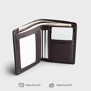 Ví nam da bò Trita ( Thời trang nam dáng đứng da bò cao cấp - Ví da RVN18 )