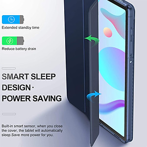 Case bao da chống sốc cho Samsung Galaxy Tab S6 Lite 2022 / 2020 10.4 inch (SM - P615 / P610) hiệu HOTCASE thiết kế siêu mỏng hỗ trợ Smartsleep, gập nhiều tư thế, mặt da siêu mịn - hàng nhập khẩu