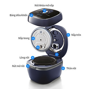 Nồi cơm điện cao tần Locknlock IH pressure rice cooker EJR526GRY (1.8 Lít)- Hàng chính hãng