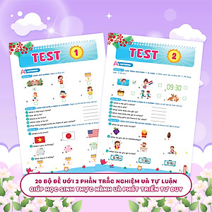 Combo Phiếu Ôn Hè Toán - Tiếng Việt - Tiếng Anh Lớp 4 (3 Cuốn)