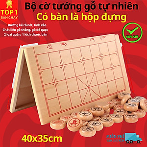 [GỖ TỰ NHIÊN CAO CẤP] Bộ cờ tướng gỗ sồi cao cấp kích thước 40 x 35cm, Bộ cờ tướng cao cấp khắc nét tinh xảo có bàn là hộp đựng gấp gọn - Hàng chính hãng D Danido