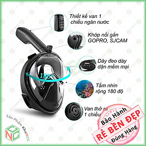 (Khám Phá) Mặt Nạ Lặn Cao Cấp KhoNCC Hàng Chính Hãng - Chống Sương Mù - Nhìn Bao Quát 180 độ Cho Trải Nghiệm Tuyệt Vời - KLM-MNLCC