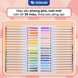 Bút lông màu Fiber Pen 36 màu Thiên Long Colokit rửa được tiêu chuẩn Châu Âu an toàn sử dụng tô màu, vẽ tranh SWM-C006