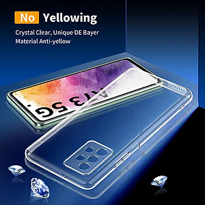 Ốp lưng silicon chống sốc cho Samsung Galaxy A73 5G hiệu HOTCASE - siêu mỏng 0.6mm, độ trong tuyệt đối, chống trầy xước, chống ố vàng, tản nhiệt tốt - Hàng nhập khẩu