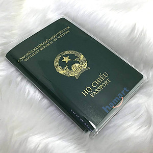 Vỏ Bọc Hộ Chiếu PVC Bao Passport Cover Chống Bụi Bẩn Trong Suốt Có Ngăn Đựng Thẻ Tiện Lợi