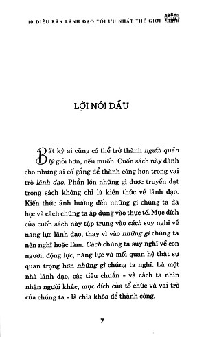 10 Điều Răn Lãnh Đạo Tối Ưu Nhất Thế Giới