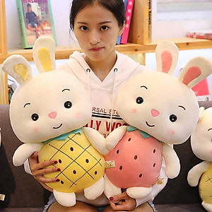 Gấu Bông Thỏ Trái Cây Siêu Mềm Mịn Siêu Đáng Yêu (25cm---->60cm) Vải Miniso 4 Chiều Mềm Mại Êm Ái, An Toàn Cho Người Sử Dụng