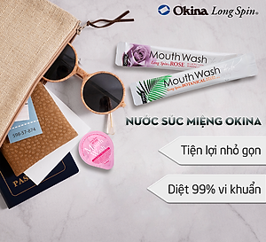Nước súc miệng dạng thanh LONG SPIN ROSE Nhật Bản hương Hoa Hồng – Combo 10 thanh x 10ml