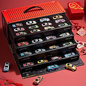 Bộ Đồ Chơi Xe Ô Tô Container 48 Chiếc Mini – Quà Sinh Nhật Bé Trai – Đồ Chơi Mô Hình Xe Hơi Kèm Hộp Đựng - HÀNG CHÍNH HÃNG MINIIN