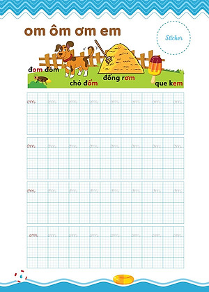 Sách Vở luyện viết hạ cỡ chữ - chữ ô li nhỏ. Quyển 3: Vần