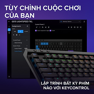 Bàn Phím Gaming Không Dây Logitech G515 LightSpeed TKL - Hàng Chính Hãng
