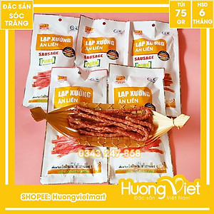 Đặc Sản Sóc Trăng - Lạp Xưởng Ăn Liền Tân Huê Viên Túi 75G, Lạp Xưởng Ăn Ngay Không Cần Chế Biến, Lạp Xưởng Sóc Trăng, Ăn Vặt Sài Gòn