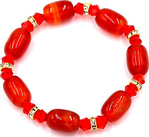 Chuỗi tay đá thạch anh đỏ FSOO7