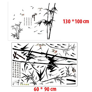 Decal Giấy dán tường bụi trúc đơn sắc XL8237
