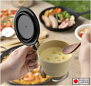 Cốc uống nước Inomata có nắp đậy an toàn giúp giữ gìn vệ sinh cốc & đồ uống bên trong - nội địa Nhật Bản