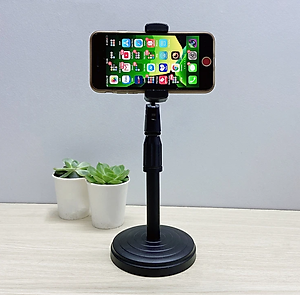 Giá đỡ KG59 có chân đế, kẹp điện thoại để bàn đa năng tiện dụng, livestream, giải trí xoay 360độ - Hàng chính hãng