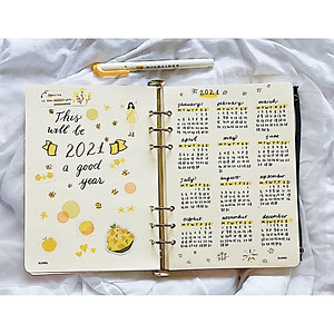 Sổ Klong Caro/Dot Grid Kẹp còng A5 - 100 tờ Giấy siêu dày; Klong MS: 994