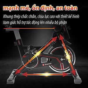 BG Xe đạp tập thể thao đa năng trong nhà Model S500 WHITE SPINING BIKE mới (hàng nhập khẩu)