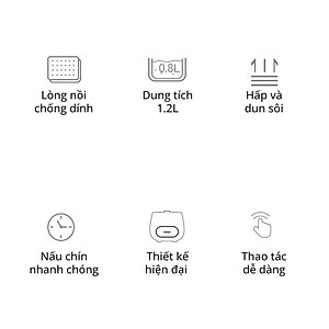 Nồi cơm điện 1.2L Mishio MK387 - Hàng chính hãng