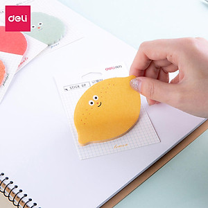 Giấy nhớ giấy nhắn hình hoa quả 73mm x 60mm Deli - Giấy note ghi chú -  1 tệp - 25601