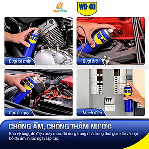 Chai Xịt Tẩy Rỉ Sét WD-40 Multi-Use Product Dầu Chống Rỉ Bôi Trơn, Chống Ẩm, Vệ Sinh Làm Sạch Đa Năng Bảo Dưỡng Xe, Đồ Dùng Gia Đình - Hàng Chính Hãng