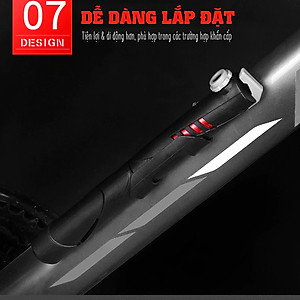 Bơm Xe Đạp Mini Treo Xe Gắn Khung Sườn Có Đế Gắn Sử Dụng Khẩn Cấp 120Psi 8 Bar Siêu Nhẹ Xy Lanh Lõi Nhôm (Kèm 2 Đầu Bơm) Mai Lee