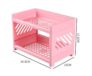 Kệ Nhựa Đựng Vật Dụng 2 Tầng GROFA - Hàng Chính Hãng , Giao màu ngẫu nhiên