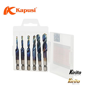 Bộ 6 mũi khoan Taro ren KAPUSI Japan, cỡ từ M3-M10 thép cao cấp