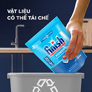 Viên Rửa Chén Bát Hương Chanh Finish Powerball Power All In 1 Max - Túi 100 viên siêu tiết kiệm