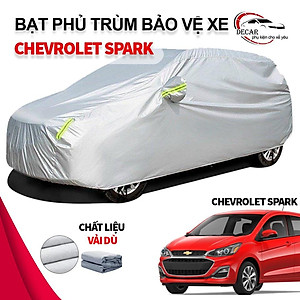 Bạt phủ xe ô tô Chevrolet Spark chất liệu vải dù oxford cao cấp, áo trùm xe ô tô 5 chỗ chevrolet 