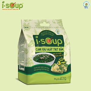 Combo 6 Túi Canh ISOUP (Canh Chua+ Rau Ngót + Cải Xoong) - Canh Ăn Liền Sấy Thăng Hoa