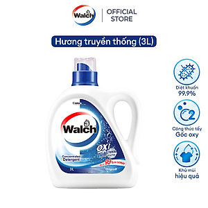 Nước giặt Walch đậm đặc siêu tiết kiệm, kháng khuẩn, khử mùi, tiêu diệt mạt bụi 99%, thích hợp cửa trên và cửa trước(Chai 3 Lít)