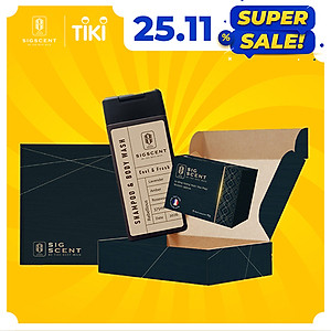 [SIGSCENT GIFTSET]Xà bông hương nước hoa Pháp Woody Urban & Sữa tắm dầu gội cho nam Rebellious 2in1 thương hiệu SIGSCENT