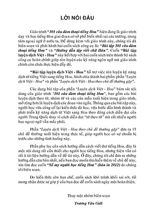 Bài Tập Luyện Dịch Việt Hoa (Tái Bản 2020)