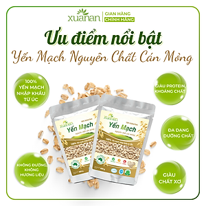 Yến Mạch Nguyên Chất Cán Mỏng Xuân An [ko đường]Túi 400G(ko quà tặng)