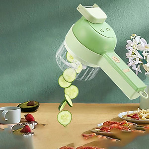 Máy xay mini cầm tay 3 trong 1 (máy xay nghiền tỏi ớt, rau củ, sinh tố;, máy nạo gọt hoa quả; máy cắt sợi, thái lát đồ ăn) dễ dàng vệ sinh - Chính hãng MINIIN (Giao màu ngẫu nhiên)