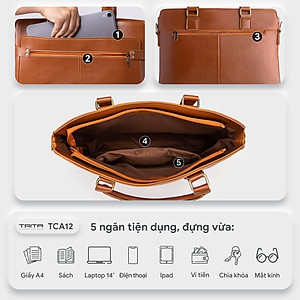 Cặp công sở Trita ( Thời trang nam đa năng - Cặp da TCA12 )