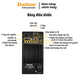 Loa kéo hát Karaoke cao cấp chính hãng Dalton TS-15G700X (700W, Bass 40cm)