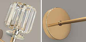 Đèn tường CAVIS pha lê cao cấp trang trí nhà cửa, quán cafe hiện đại - kèm bóng LED chuyên dụng.