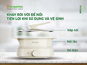 Nồi lẩu đa năng Kangaroo KGEH50N2B - Hàng chính hãng
