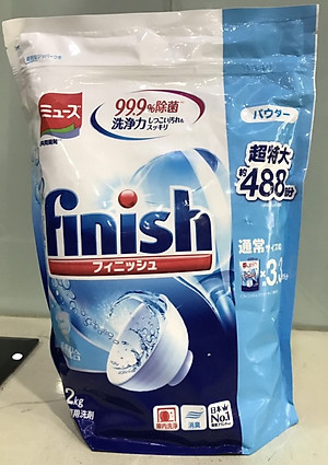 Combo Bột Rửa Bát Finish Nhật 2,2kg + Bóng Finish 400ml + Muối Finish 1,2kg