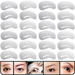 Sét 24 khuôn dụng cụ kẻ vẽ lông mày tiện lợi KM05
