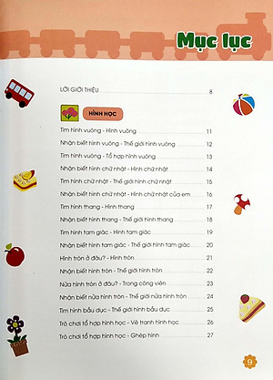 Sách Thiên Tài Toán Học (4 - 5 Tuổi) - Trò Chơi Hình Học