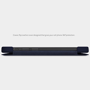 Bao da Leather cho iPhone 12 Pro Max (6.7 inch) hiệu Nillkin Qin (Chất liệu da cao cấp, có ngăn đựng thẻ, mặt da siêu mềm mịn) - Hàng chính hãng