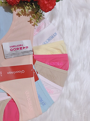 combo 10 chiếc quần lót cotton trơn co dãn tốt fom từ 45-60kg