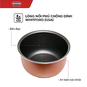 Nồi Cơm Điện Nắp Gài Sunhouse SHD8217W (1.2L) - Hàng chính hãng