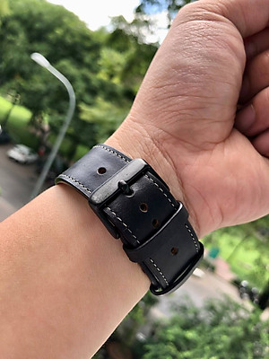 Dây Da Đồng Hồ HANNSON LEATHER Dành Cho Apple Watch, Nhiều Màu, Đủ Size - Hàng Chính Hãng