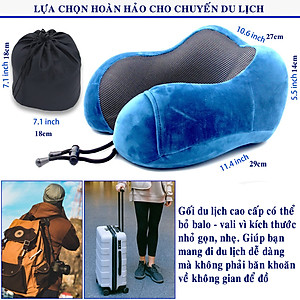 Gối Ngủ Văn Phòng Chữ U Tặng Kèm Bịt Mắt Bịt Tai Cao Cấp – Bộ Gối Ngủ Du Lịch Tựa Đầu Chống Mỏi Chất Liệu Memory Foam Mật Độ Cao Hàng Chính Hãng Dododios
