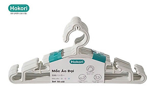 Set 10 Móc Treo Quần Áo Đại Hokori 2833, Mắc quần áo người lớn nhựa Việt Nhật cao cấp